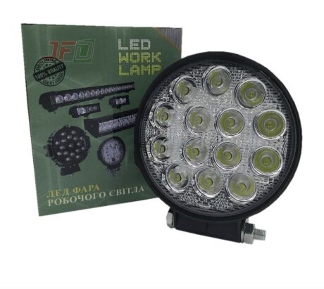 Фара LED круглая 42W/60 (14х3W) широкий луч 2730 lm (JFD-1050) - Фото 1