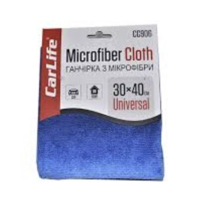 Салфетка с микрофибры 30х40 см (синяя) - Фото 1