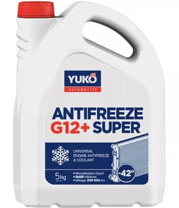 Рідина охолоджуюча YUKOIL Антифриз -40 (Super G12+ червоний) 5 л - Фото 1